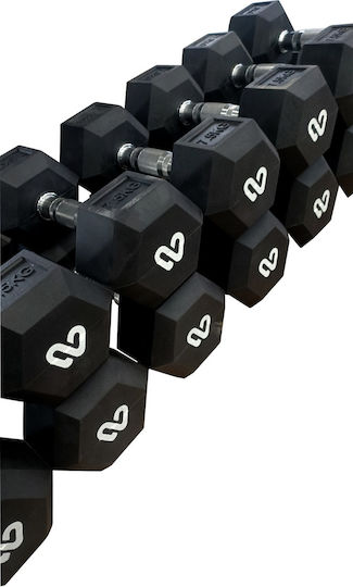 Mfitness Βαράκι Εξάγωνο Λαστιχένιο 1 x 32.5kg