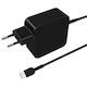 CoreParts Charger with Built-in Cable GaN USB-C 45W Power Delivery Blacks (MBXUSBC-AC0028)