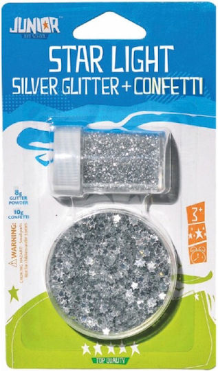 Junior Silber Glitzer 8gr & Stardust Glitzer 10gr Silber 137891