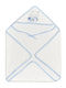 O Kosmos tou Morou Baby Bath Towel Hooded Bear Light Blue 75x75cm