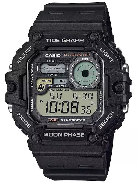 Casio Ψηφιακό Ανδρικό Ρολόι Μπαταρίας με Μαύρο ...