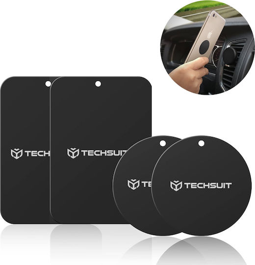 Techsuit Placute Metalice Τηλεφώνου Set 4 Techsuit Mp04 Black 5949419093126