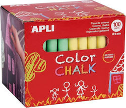 Apli Chalk 100pcs Multicolour