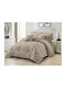 VS Home Module Cuvertură Extra-dublu Bumbac Bej 230x250cm 3buc