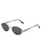AV Sunglasses Gigi Women's Sunglasses with Silver Metal Frame and Black Lens
