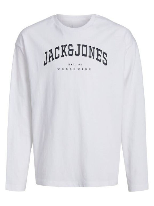 Jack & Jones Bluză pentru copii Cu mâneci lungi Alb