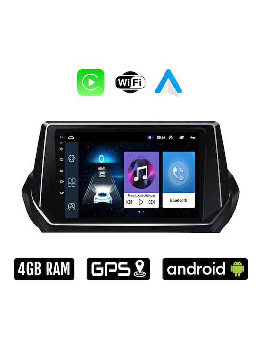 Auto-Audiosystem für Peugeot 208 / 2008 2020+ (Bluetooth/USB/WiFi/GPS/Apple-Carplay/Android-Auto) mit Touchscreen 9"
