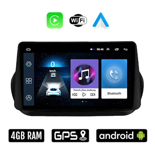 Car Audio System for Fiat Fiorino / Qubo 2008-2018 (Bluetooth/USB/WiFi/GPS/Apple-Carplay/Android-Auto) with Touch Screen 10"