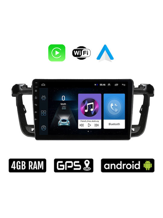 Auto-Audiosystem für Peugeot 508 2010-2015 (Bluetooth/USB/WiFi/GPS/Apple-Carplay/Android-Auto) mit Touchscreen 9"