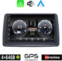 Kirosiwa Ηχοσύστημα Αυτοκινήτου για Fiat Panda 2003-2012 (Bluetooth/USB/WiFi/GPS/Apple-Carplay/Android-Auto) με Οθόνη Αφής 7"