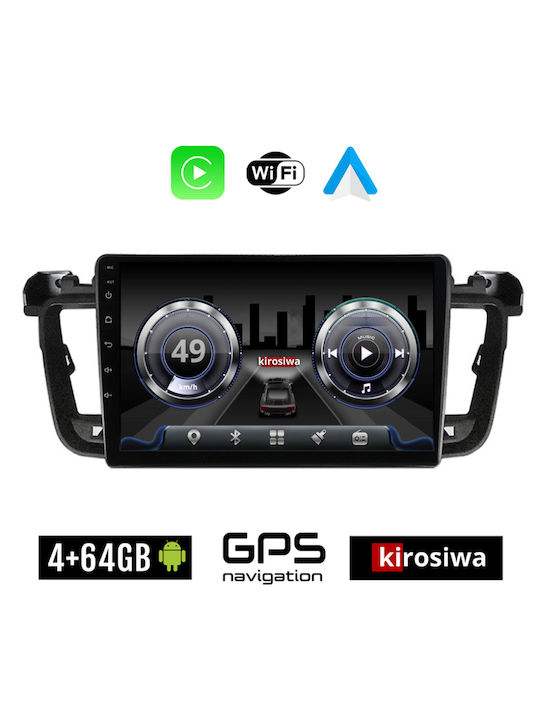Kirosiwa Sistem Audio Auto pentru Peugeot 508 2010-2015 (Bluetooth/USB/WiFi/GPS) cu Ecran Tactil 9"