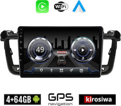 Kirosiwa Car-Audiosystem für Peugeot 508 2010-2015 (Bluetooth/USB/WiFi/GPS/Apple-Carplay/Android-Auto) mit Touchscreen 9"