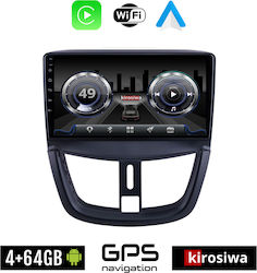 Kirosiwa Car-Audiosystem für Peugeot 207 2007 (Bluetooth/USB/WiFi/GPS/Apple-Carplay/Android-Auto) mit Touchscreen 9"