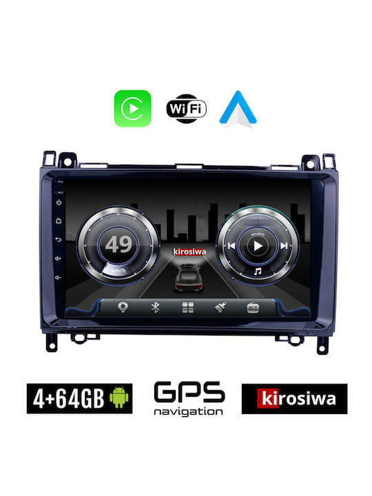 Kirosiwa Sistem Audio Auto pentru Mercedes-Benz Un clasă W169 2004-2012 (Bluetooth/USB/WiFi/GPS) cu Ecran Tactil 9"