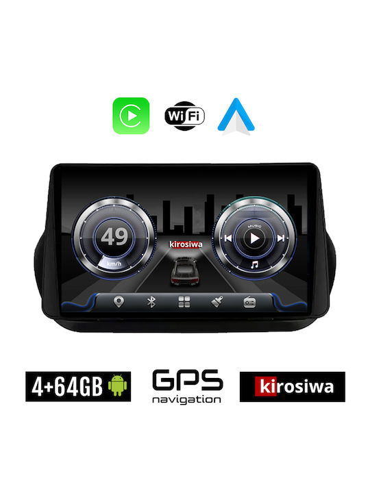 Kirosiwa Ηχοσύστημα Αυτοκινήτου για Citroen Nemo 2008-2018 (Bluetooth/USB/WiFi/GPS) με Οθόνη Αφής 10"