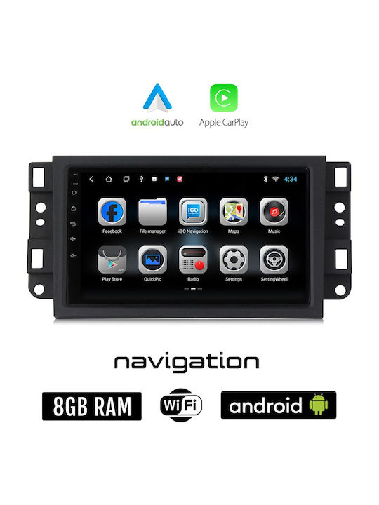 Auto-Audiosystem für Chevrolet Epica 2006 2012 (Bluetooth/USB/WiFi/GPS/Apple-Carplay/Android-Auto) mit Touchscreen 7"
