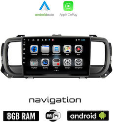 Car-Audiosystem für Citroen SpaceTourer 2016 (Bluetooth/USB/WiFi/GPS/Apple-Carplay/Android-Auto) mit Touchscreen 9"