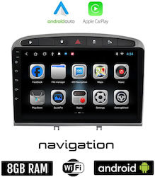 Car-Audiosystem für Peugeot RCZ (Bluetooth/USB/WiFi/GPS/Apple-Carplay/Android-Auto) mit Touchscreen 9"