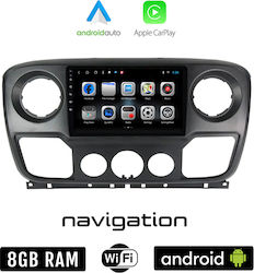 Sistem Audio Auto pentru Opel Movano (Bluetooth/USB/WiFi/GPS/Apple-Carplay/Android-Auto) cu Ecran Tactil 10"