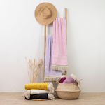 Beach Towel 90x150 Glamorous Ecru Cotton Borea