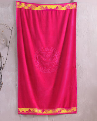 Poseidon Fuchsia Velvet Beach Towel Rythmos