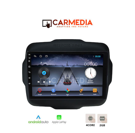 Carmedia Auto-Audiosystem für Jeep Rebell 2014+ (Bluetooth/USB/WiFi/GPS/Apple-Carplay/Android-Auto) mit Touchscreen 9"