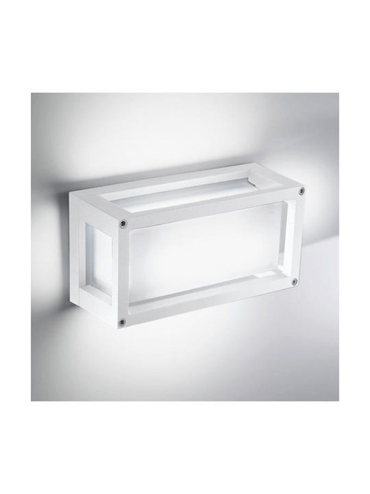 Zafferano Επιτοίχιο Εξωτερικό Φωτιστικό LED IP54 10W με Θερμό Λευκό Φως 12.2x25x9.5εκ.