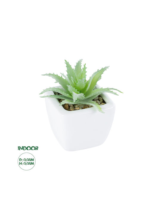 Globostar Artificial Garden Succulent Aloe Lotus 20976 Decorative Plant Succulent Aloe Lotus H8cm