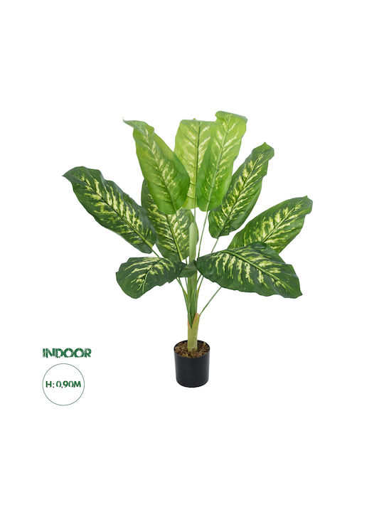 Globostar Artificial Garden Calathea 20940 Decorative Plant Calathea H90cm