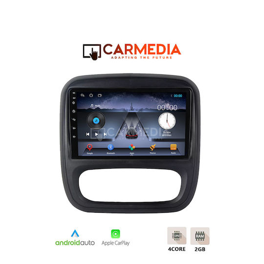 Carmedia Car Audio System for Opel Vivaro Fiat Talento Renault Trafic Nissan NV300 2014+ (Bluetooth/USB/WiFi/GPS/Apple-Carplay/Android-Auto) with Touch Screen 9"