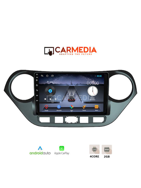 Carmedia Ηχοσύστημα Αυτοκινήτου για Hyundai i10 2014-2020 (Bluetooth/USB/WiFi/GPS/Apple-Carplay/Android-Auto) με Οθόνη Αφής 9"