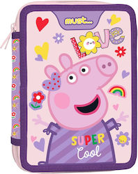 Κασετίνα Τετράγωνη Must Peppa Pig Super Cool Διπλή Γεμάτη 000482807