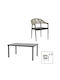 Set Esszimmer im Freien Elation-kliton B Charcoal 7Stück