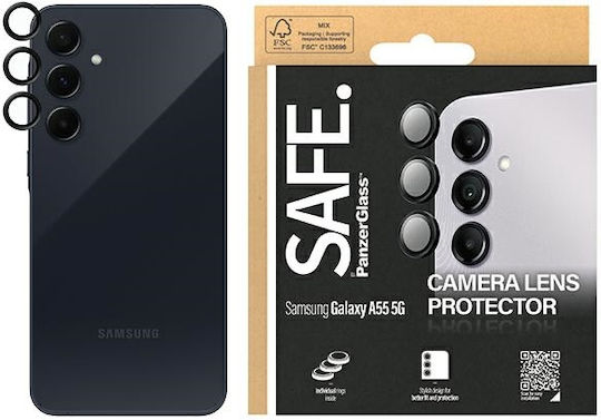 PanzerGlass Safe Camera Protection Tempered Glass Black for the Samsung Galaxy A55 5G A556 SAFE95689