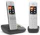 Gigaset CE575A Cordless Phone (2-Pack) with Speaker Silver / Black