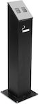 Green City International Metallic Waste Bin Black