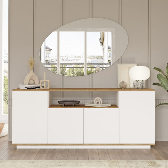 Μπουφές Bowes Ξύλινος Πεύκο/λευκό 180x44.5x75cm Μπουφές Bowes Ξύλινος Πεύκο/λευκό 180x44.5x75cm