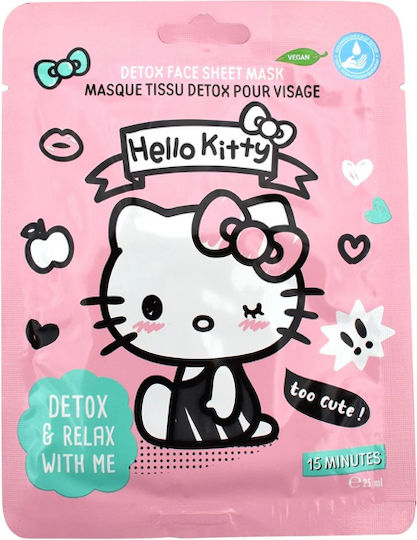 Orion Healthcare Hello Kitty Μάσκα Ομορφιάς Προσώπου για Αποτοξίνωση / Καθαρισμό 25ml
