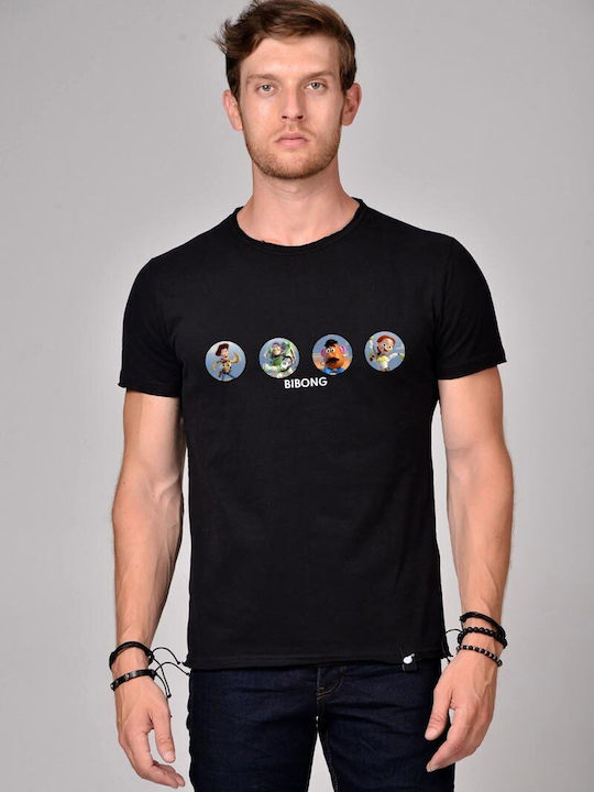 Bigbong T-shirt Bărbătesc cu Mânecă Scurtă Negru