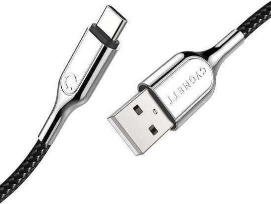 Cygnett Braided USB 2.0 Cable USB-C male - USB-A 12W Black 1m (CY-CY2679PCUSA)