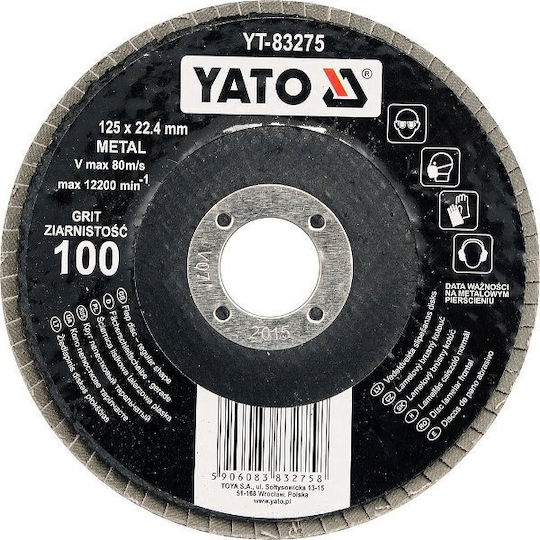Yato Lamellar Grinding Disc Metal 125x22.4mm P100
