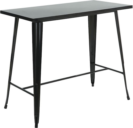 Τραπέζι Μπαρ Relix 120x60x102 Μαύρο Τραπέζι Μπαρ Relix 120x60x102 Μαύρο