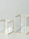 MSA Kerzenhalter-Set Glas in Gold Farbe 14cm 2Stück