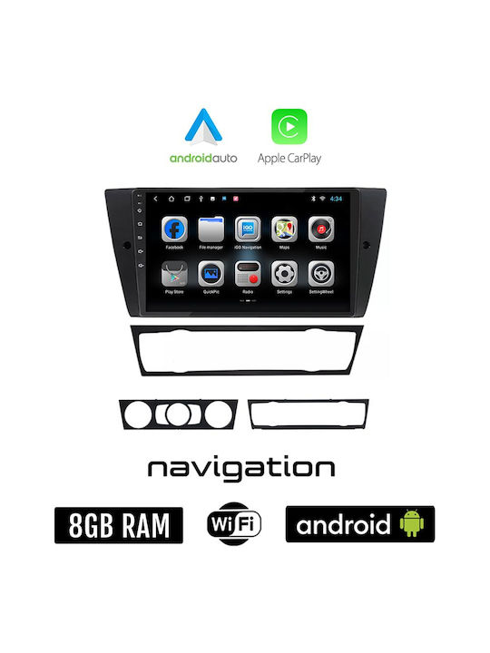 Ηχοσύστημα Αυτοκινήτου για BMW E90 / E91 / E92 2005-2012 (Bluetooth/USB/WiFi/GPS/Apple-Carplay/Android-Auto) με Οθόνη Αφής 9"