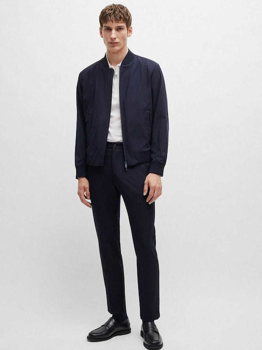 P-genius Trousers in Slim Fit Navy Blue