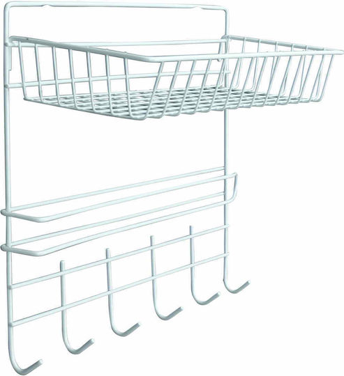 Uncle George Wall Mounted Metallic White Paper Towel Holder 30x14x29cm
