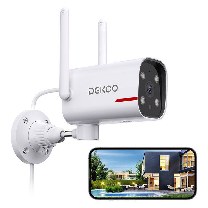 DEKCO Κάμερα Εξωτερικής Παρακολούθησης DC4L WiFi (Λευκό) 2K QHD 270°