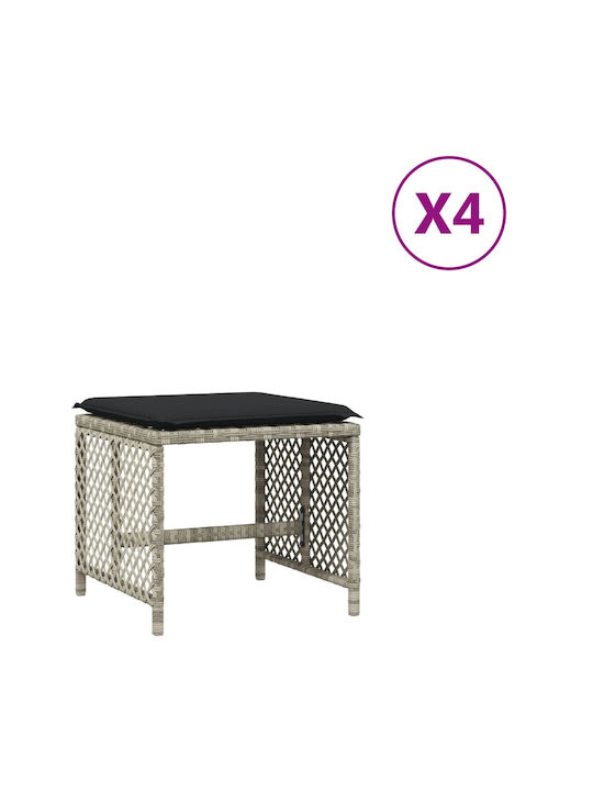 Băncuțe De Grădină Cub Pentru Exterior Rattan C...