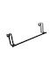 Uncle George Door Hook Single Slot Metallic 27.5x6x7cm