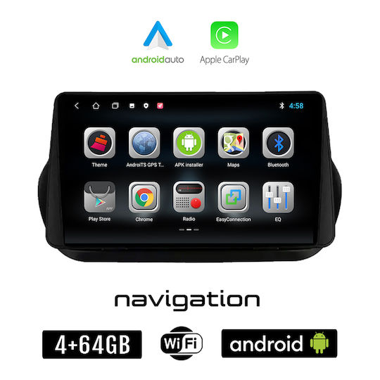 Booma Sistem Audio Auto pentru Citroen Nemo 2008-2018 (Bluetooth/USB/WiFi/GPS/Apple-Carplay/Android-Auto) cu Ecran Tactil 10"